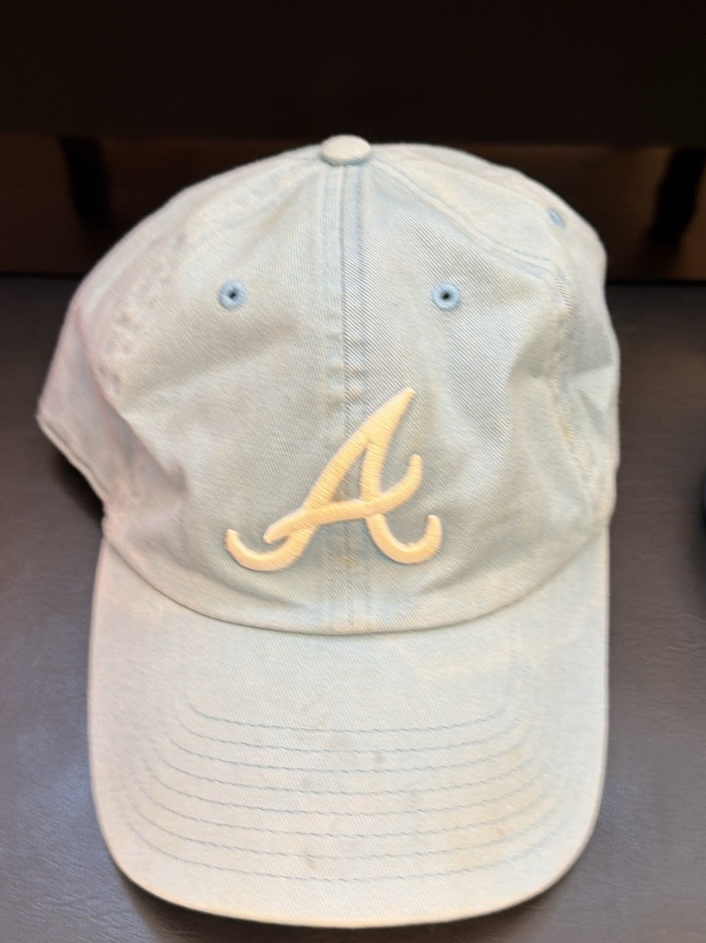 Atlanta Braves Women hat cap Light Blue 'A' Embroidered Baseball Cap